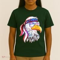 Funny American USA Flag Bandana Eagle T-Shirt thumb 4