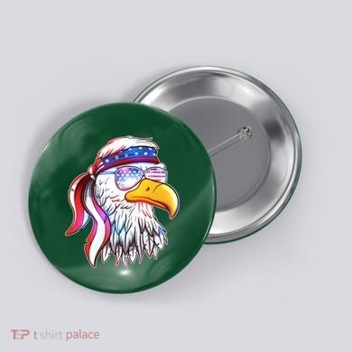 Funny American USA Flag Bandana Eagle Button