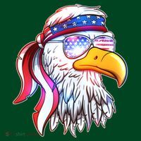 Funny American USA Flag Bandana Eagle Polo thumb 2