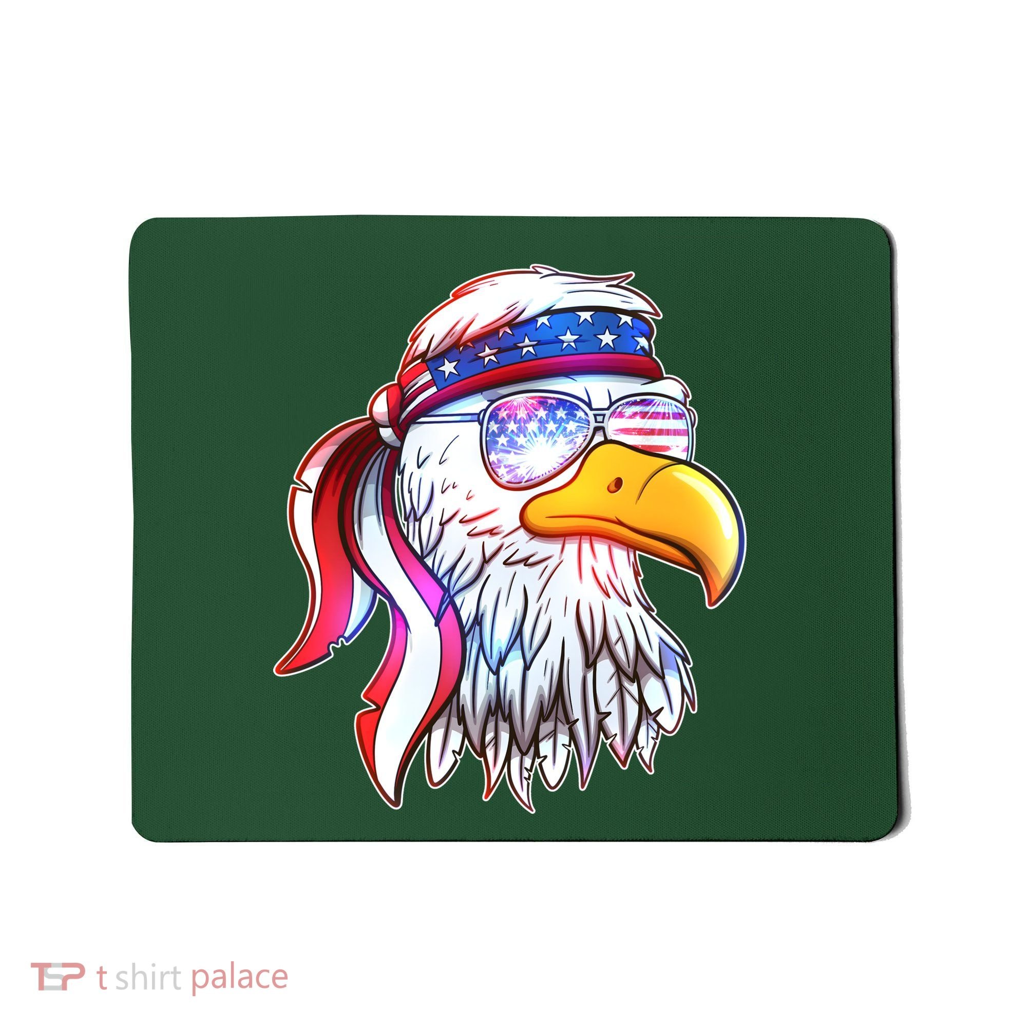 Funny American USA Flag Bandana Eagle Mousepad