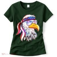 Funny American USA Flag Bandana Eagle Women's T-Shirt thumb 0