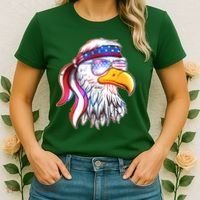 Funny American USA Flag Bandana Eagle Women's T-Shirt thumb 2