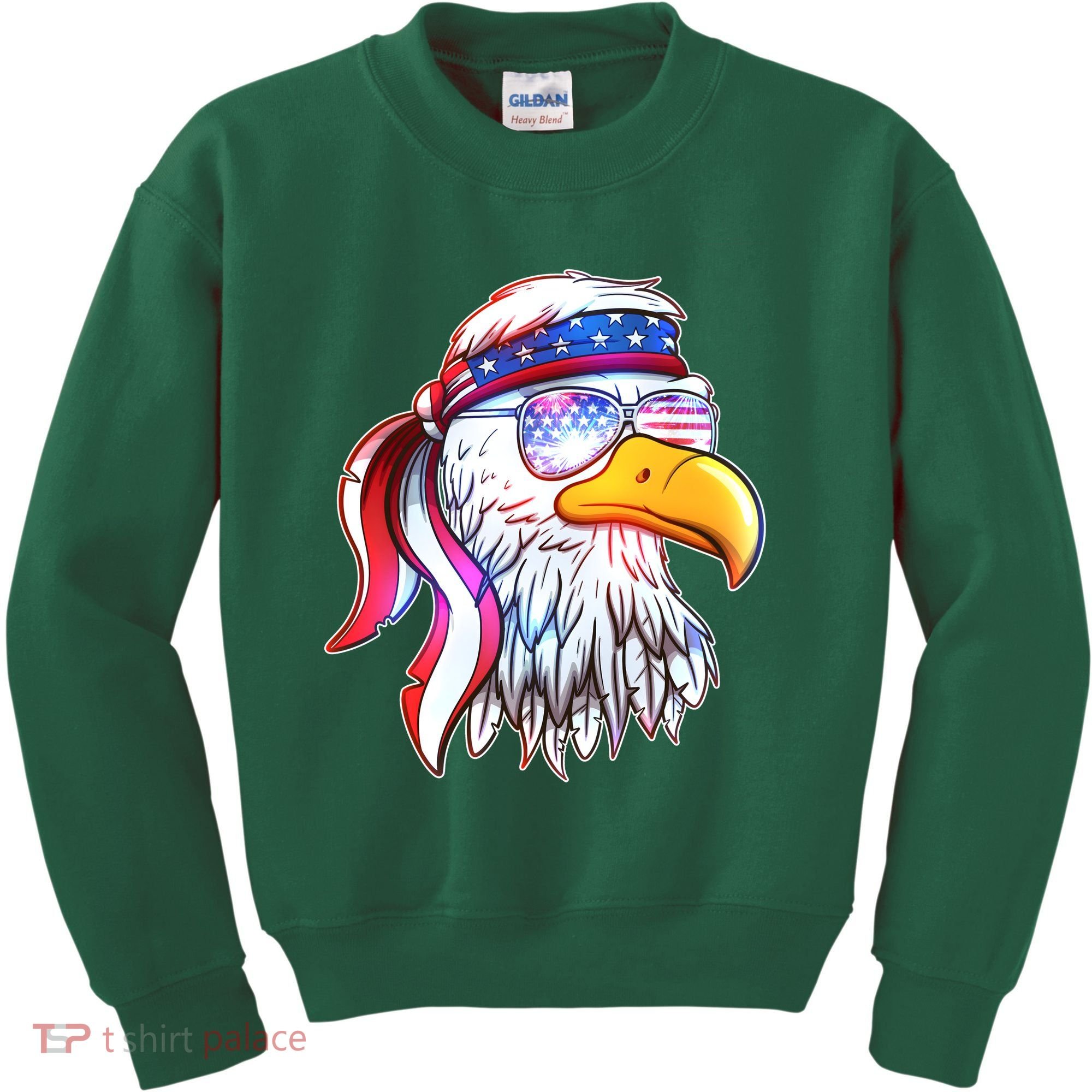 Funny American USA Flag Bandana Eagle Kids Sweatshirt