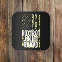 FJB Army Usa Flag Foxtrot Juliet Bravo Coaster thumb 0