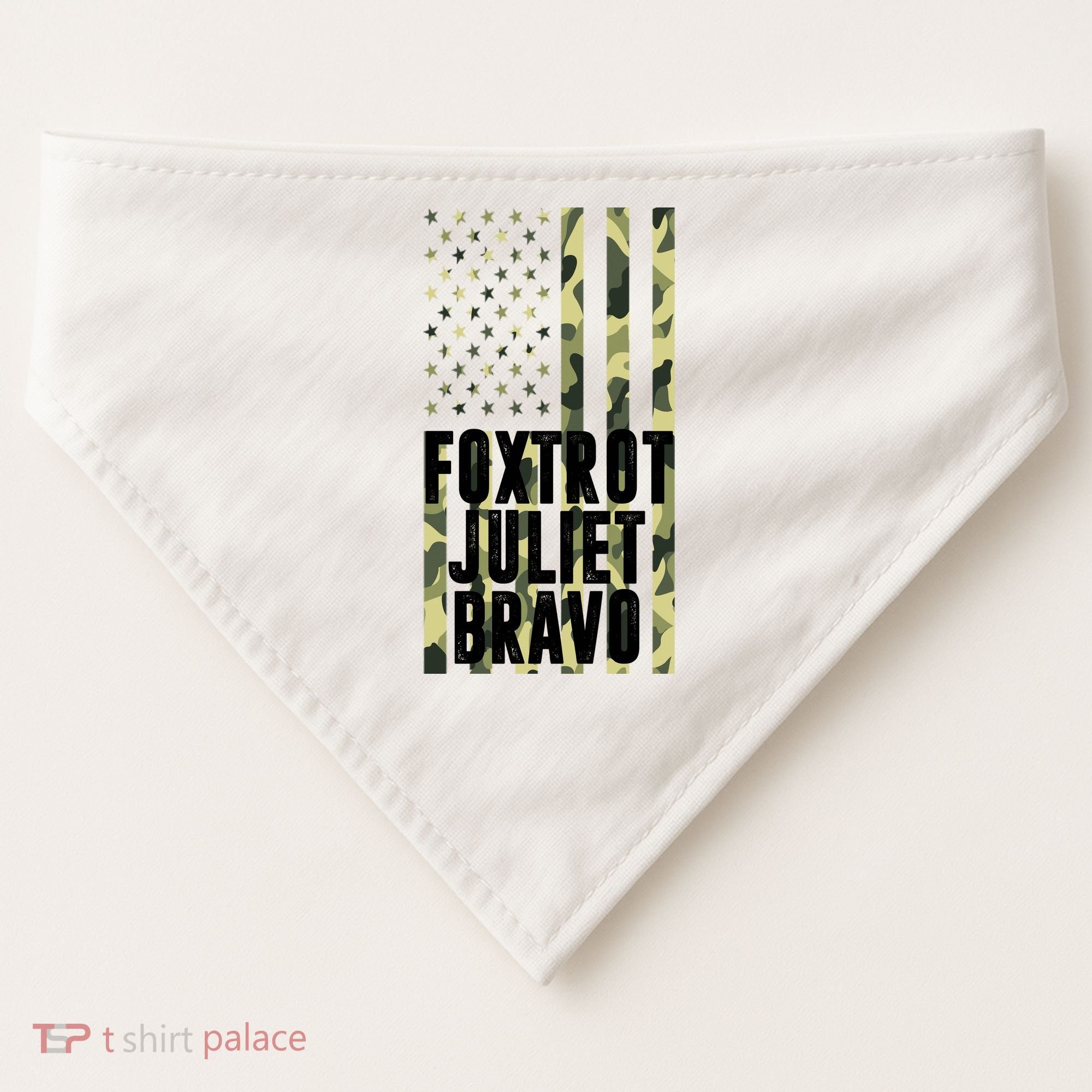FJB Army Usa Flag Foxtrot Juliet Bravo USA-Made Doggie Bandana