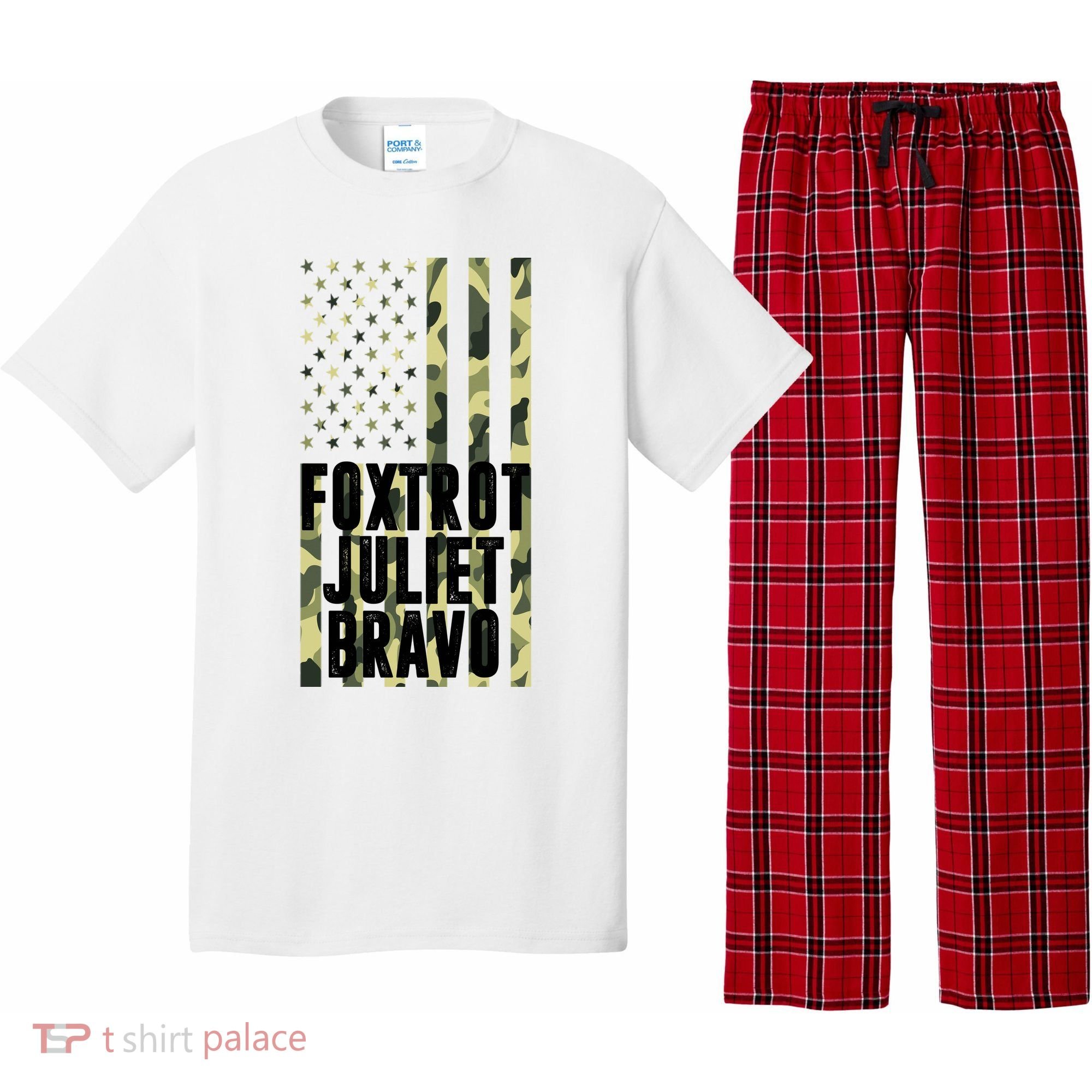 FJB Army Usa Flag Foxtrot Juliet Bravo Pajama Set