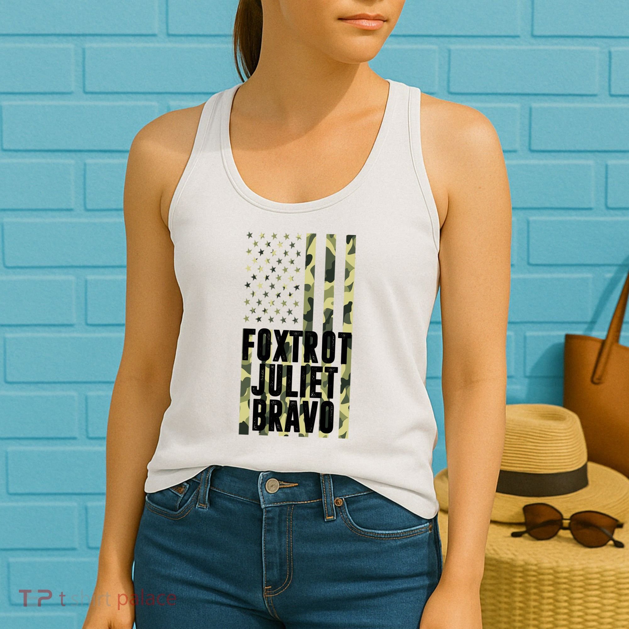 FJB Army Usa Flag Foxtrot Juliet Bravo Women's Tank Top