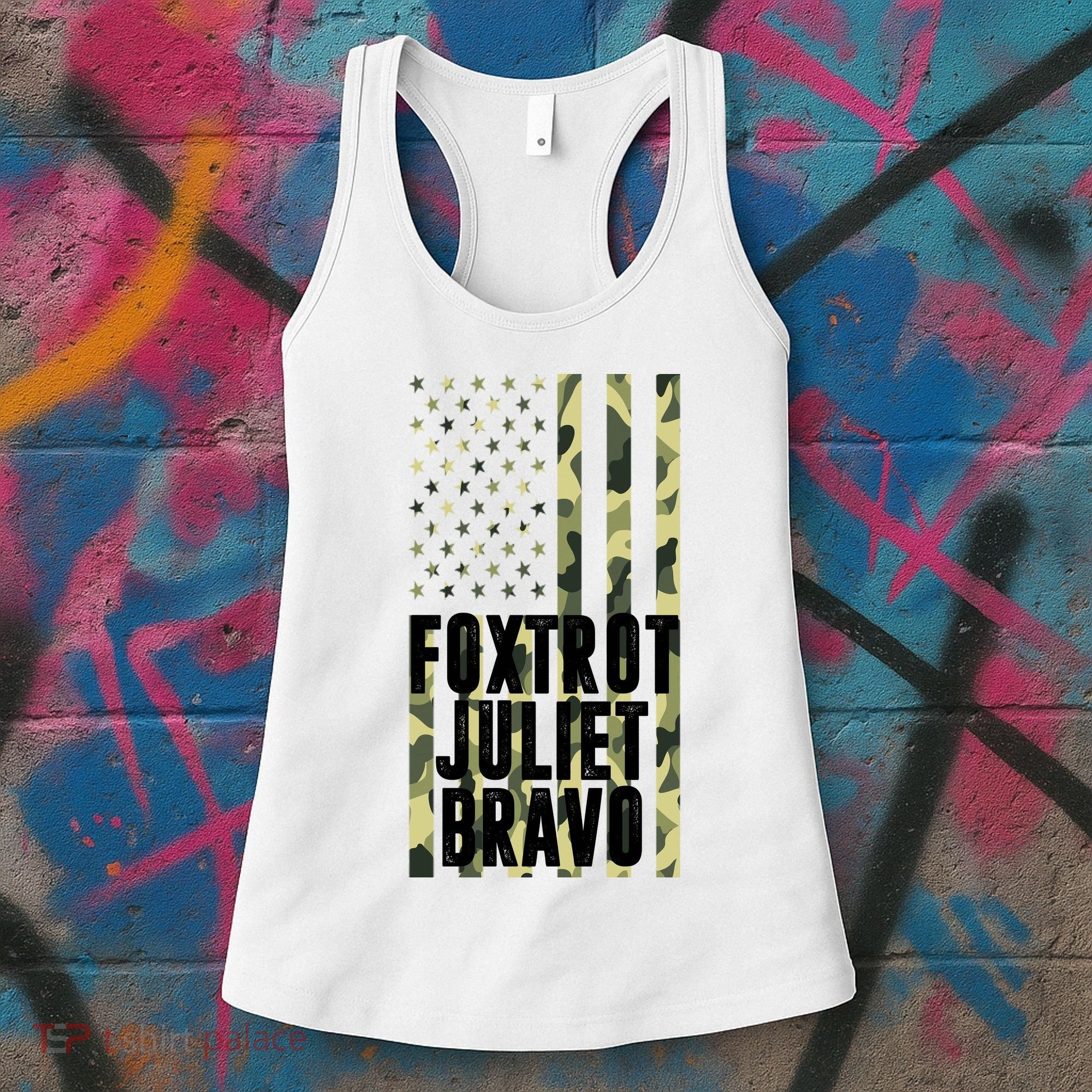 FJB Army Usa Flag Foxtrot Juliet Bravo Women's Tank Top
