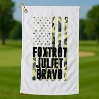 FJB Army Usa Flag Foxtrot Juliet Bravo Golf Towel thumb 1