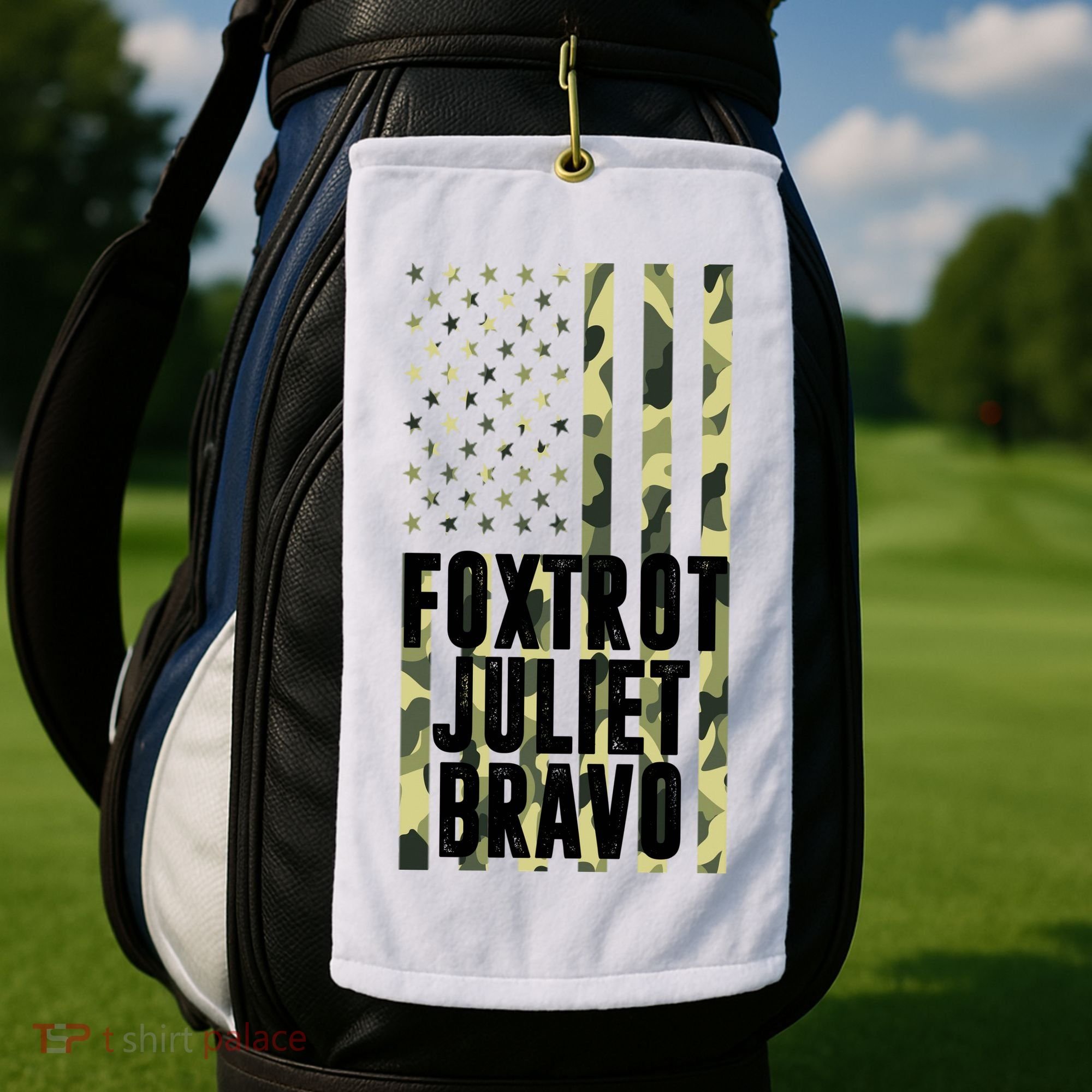 FJB Army Usa Flag Foxtrot Juliet Bravo Golf Towel