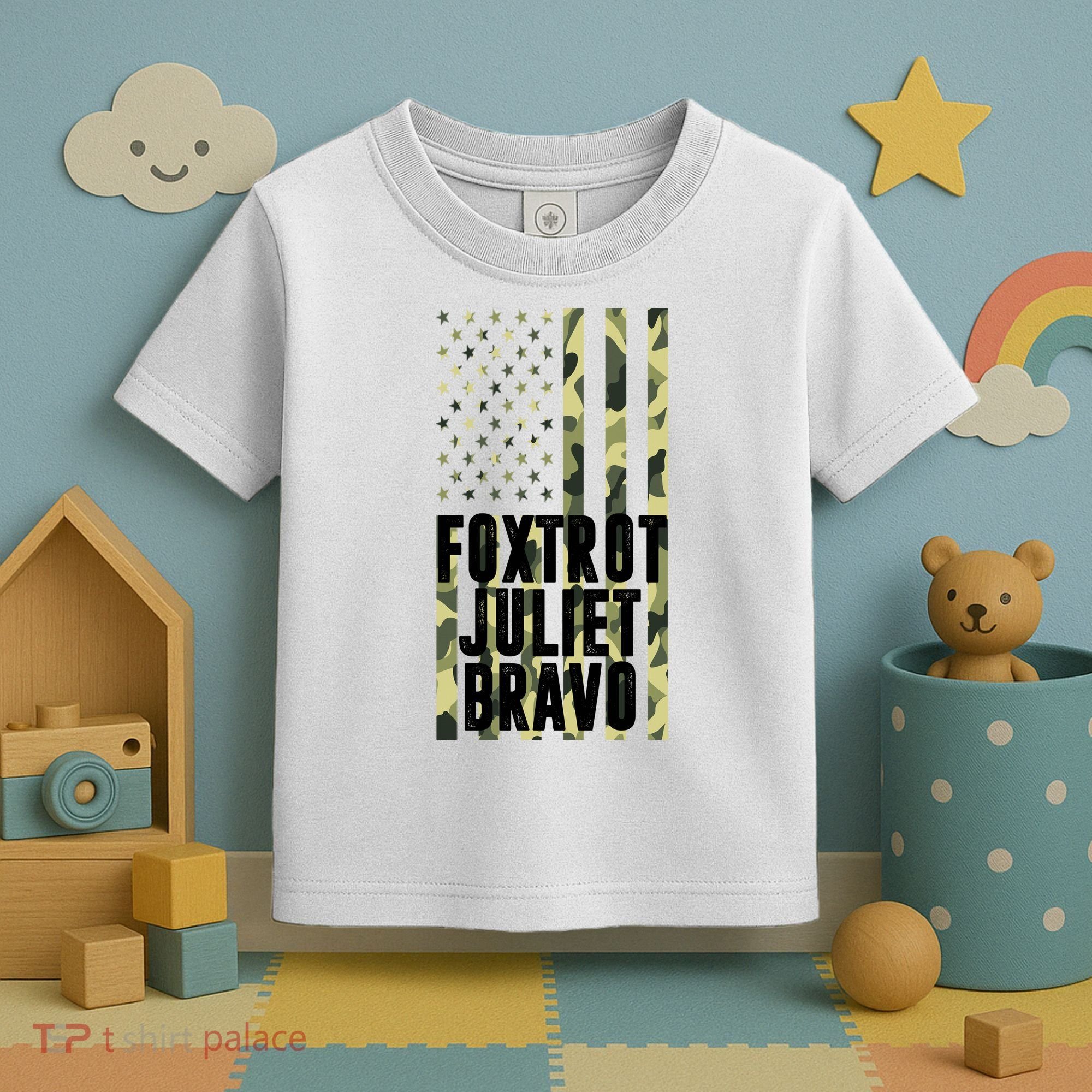 FJB Army Usa Flag Foxtrot Juliet Bravo Toddler T-Shirt
