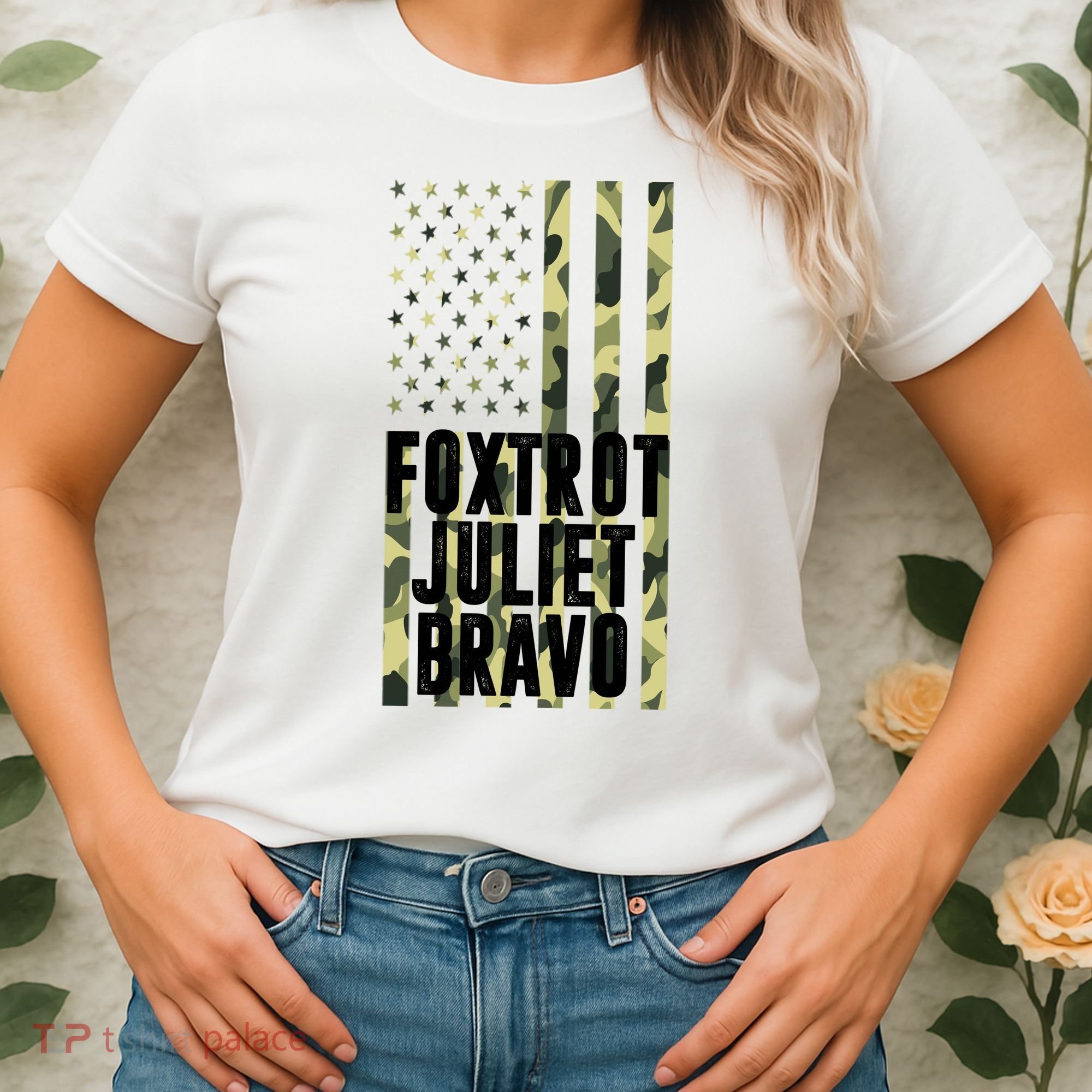 FJB Army Usa Flag Foxtrot Juliet Bravo Women's T-Shirt