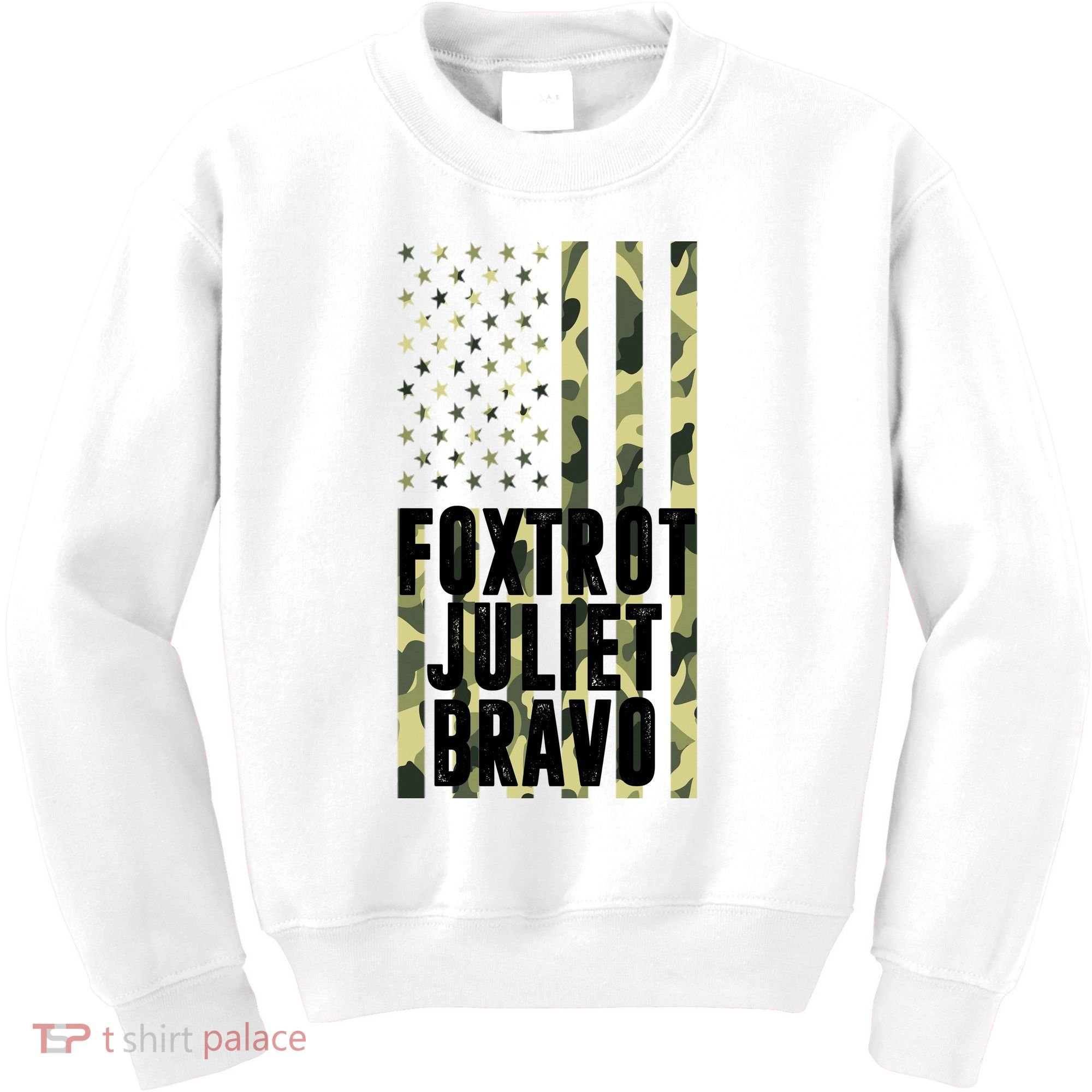 FJB Army Usa Flag Foxtrot Juliet Bravo Kids Sweatshirt