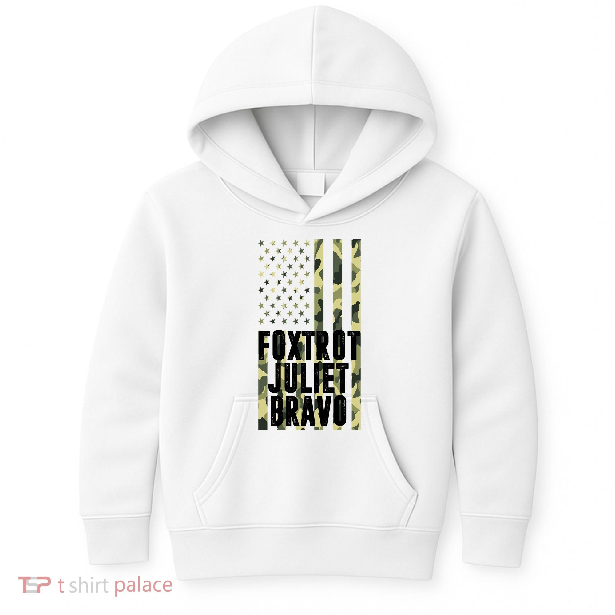 FJB Army Usa Flag Foxtrot Juliet Bravo Kids Hoodie