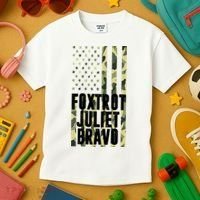 FJB Army Usa Flag Foxtrot Juliet Bravo Kids T-Shirt thumb 3