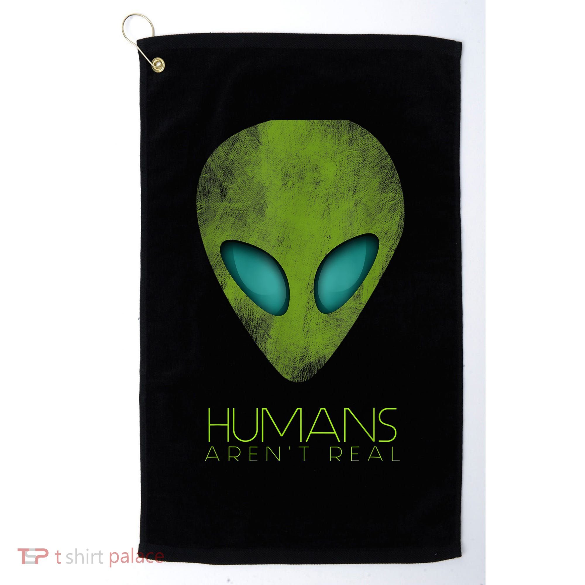 Funny Aliens UFO Golf Towel