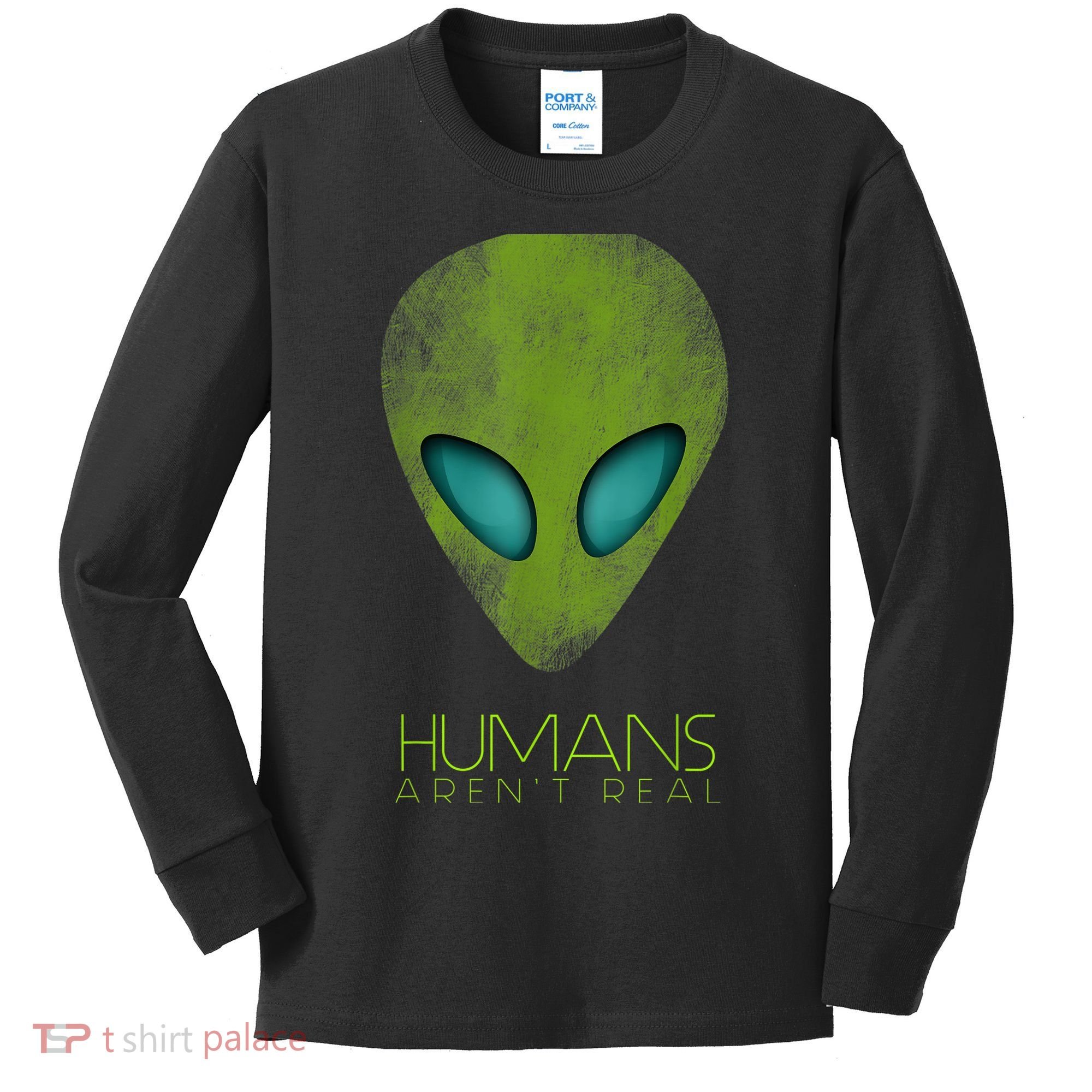 Funny Aliens UFO Kids Long Sleeve Shirt