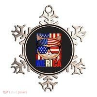 Funny American USA Flag Merica Cat Ornament thumb 0