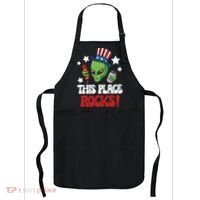 Funny Alien Uncle Sam Rocks Fireworks Party Gift Apron thumb 0