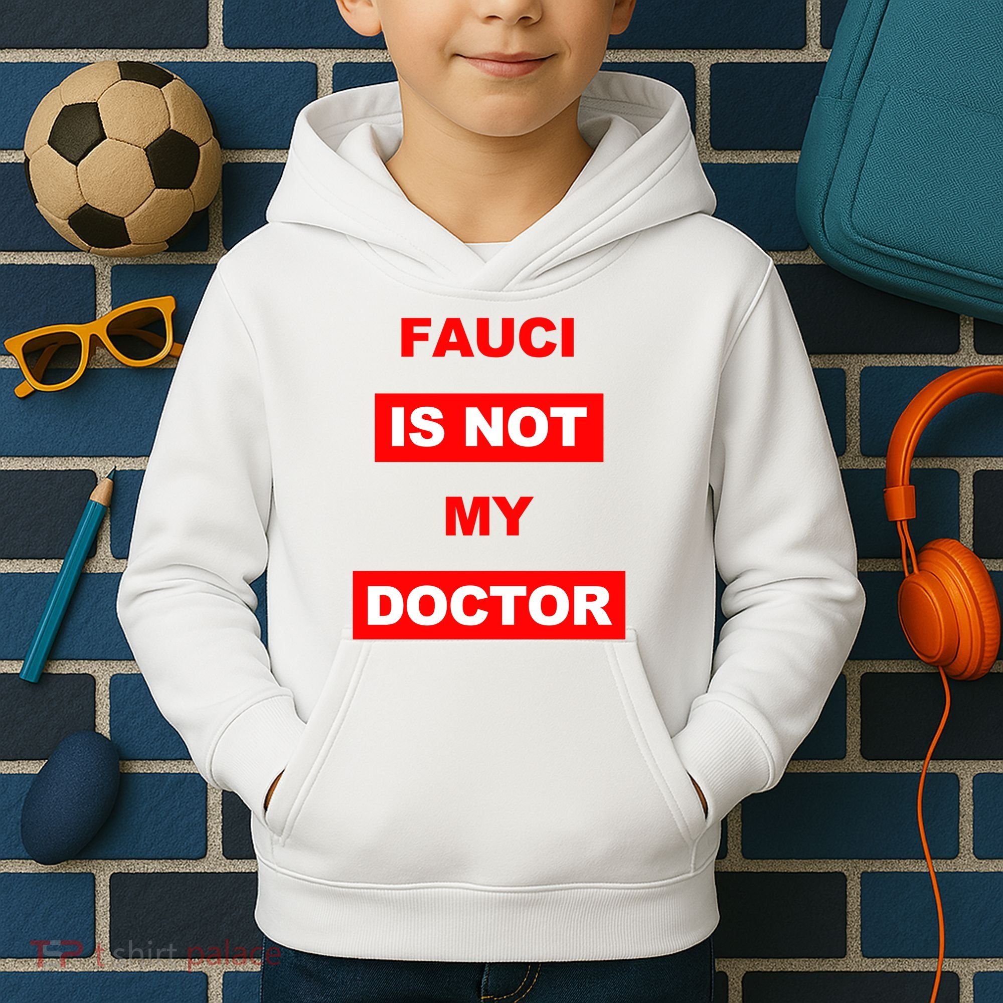 Fauci Is Not My Doctor Kids Hoodie