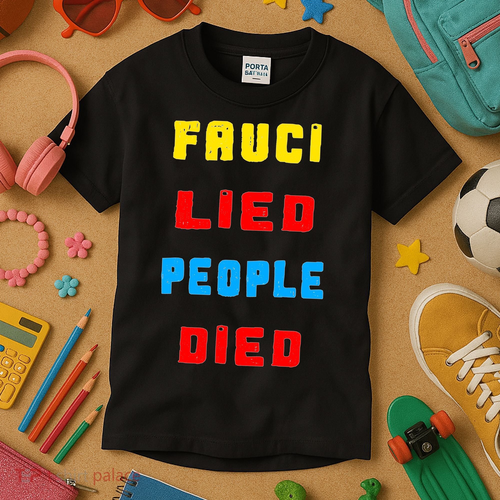 Fauci Lied People Died Kids T-Shirt