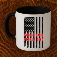 Fauci Lied People Died American Flag Coffee Mug thumb 2