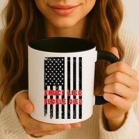 Fauci Lied People Died American Flag Coffee Mug thumb 3