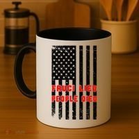 Fauci Lied People Died American Flag Coffee Mug thumb 4