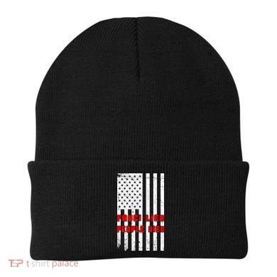 Fauci Lied People Died American Flag Beanie
