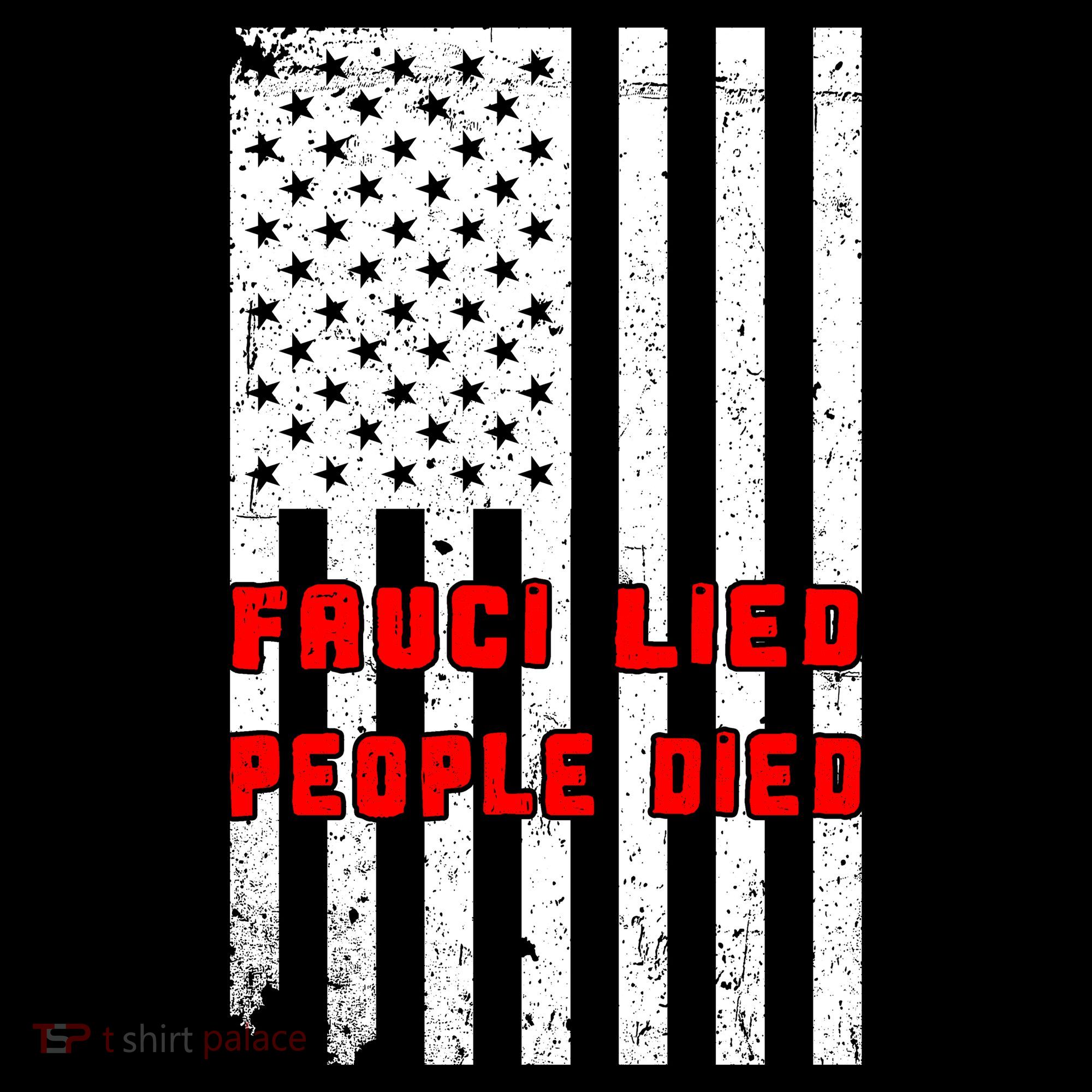 Fauci Lied People Died American Flag Mousepad