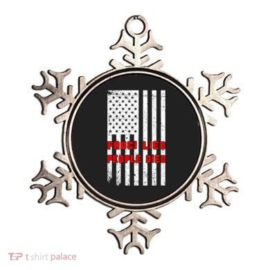 Fauci Lied People Died American Flag Ornament