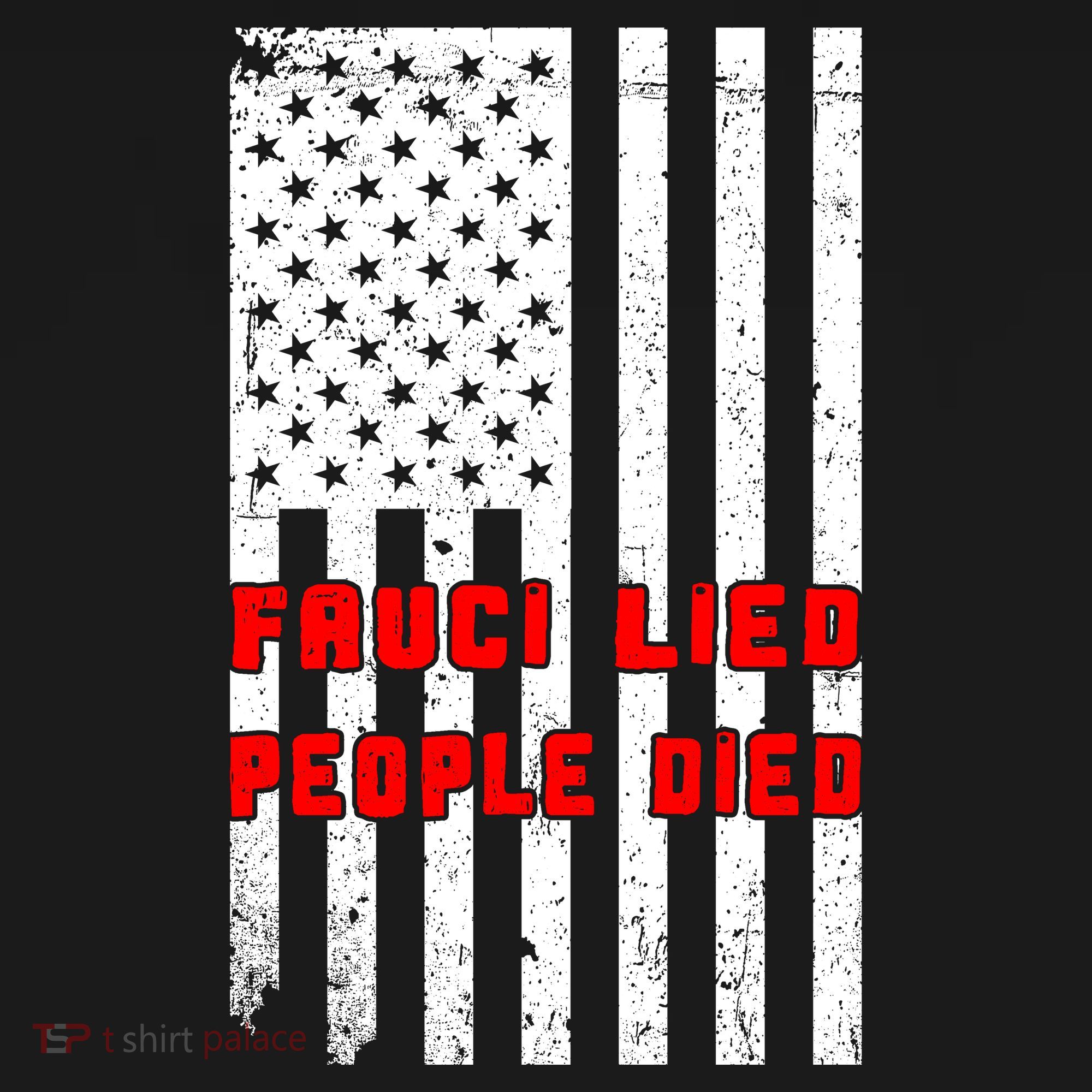 Fauci Lied People Died American Flag Ornament