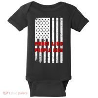 Fauci Lied People Died American Flag Baby Bodysuit thumb 0