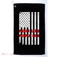 Fauci Lied People Died American Flag Golf Towel thumb 0