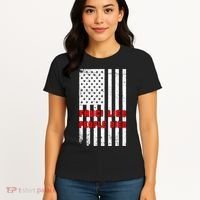 Fauci Lied People Died American Flag Women's T-Shirt thumb 4