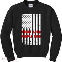 Fauci Lied People Died American Flag Kids Sweatshirt thumb 0