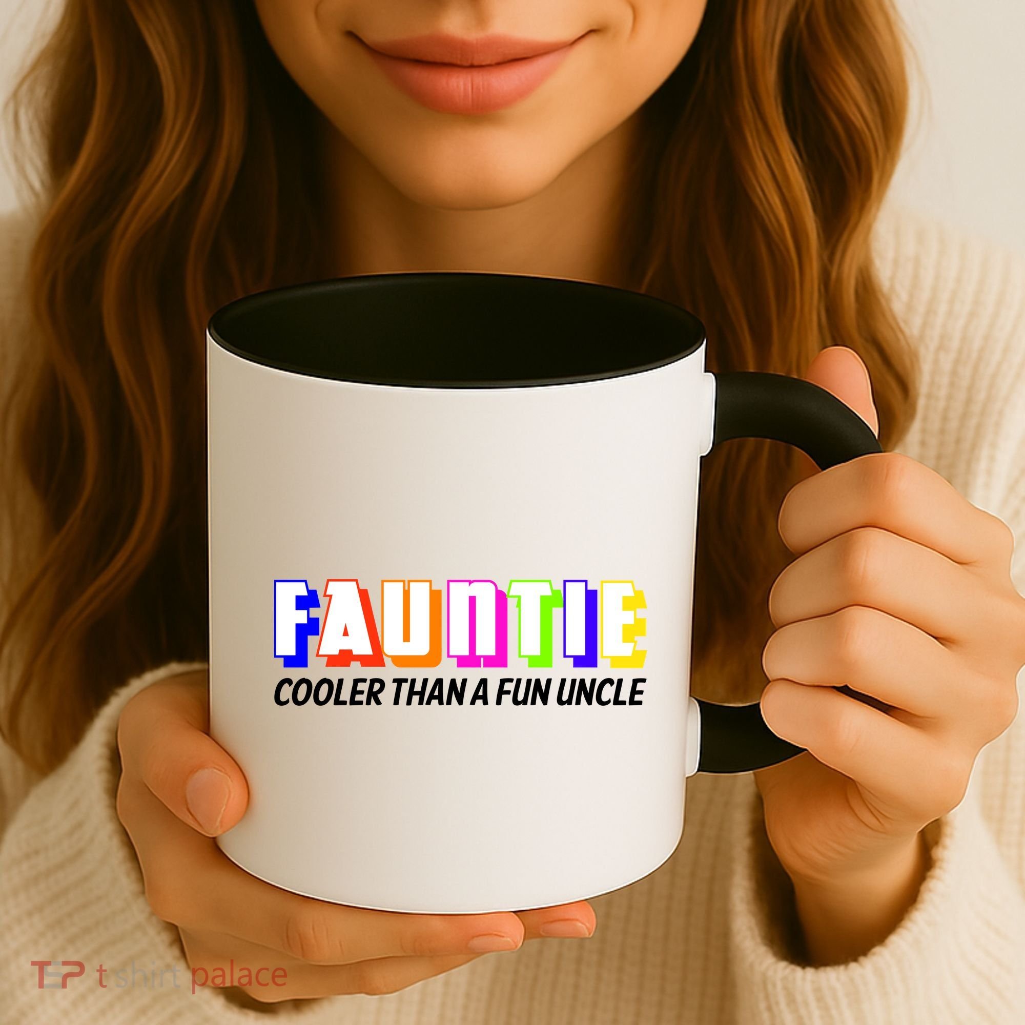 Fauntie Cooler Than a Fun Uncle Funcle Auntie Coffee Mug