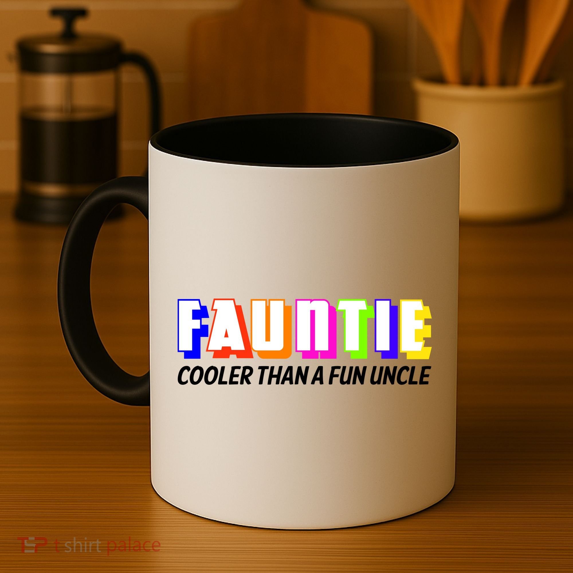 Fauntie Cooler Than a Fun Uncle Funcle Auntie Coffee Mug