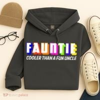 Fauntie Cooler Than a Fun Uncle Funcle Auntie Hoodie thumb 4
