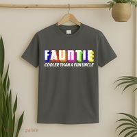 Fauntie Cooler Than a Fun Uncle Funcle Auntie T-Shirt thumb 2
