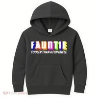 Fauntie Cooler Than a Fun Uncle Funcle Auntie Kids Hoodie thumb 0