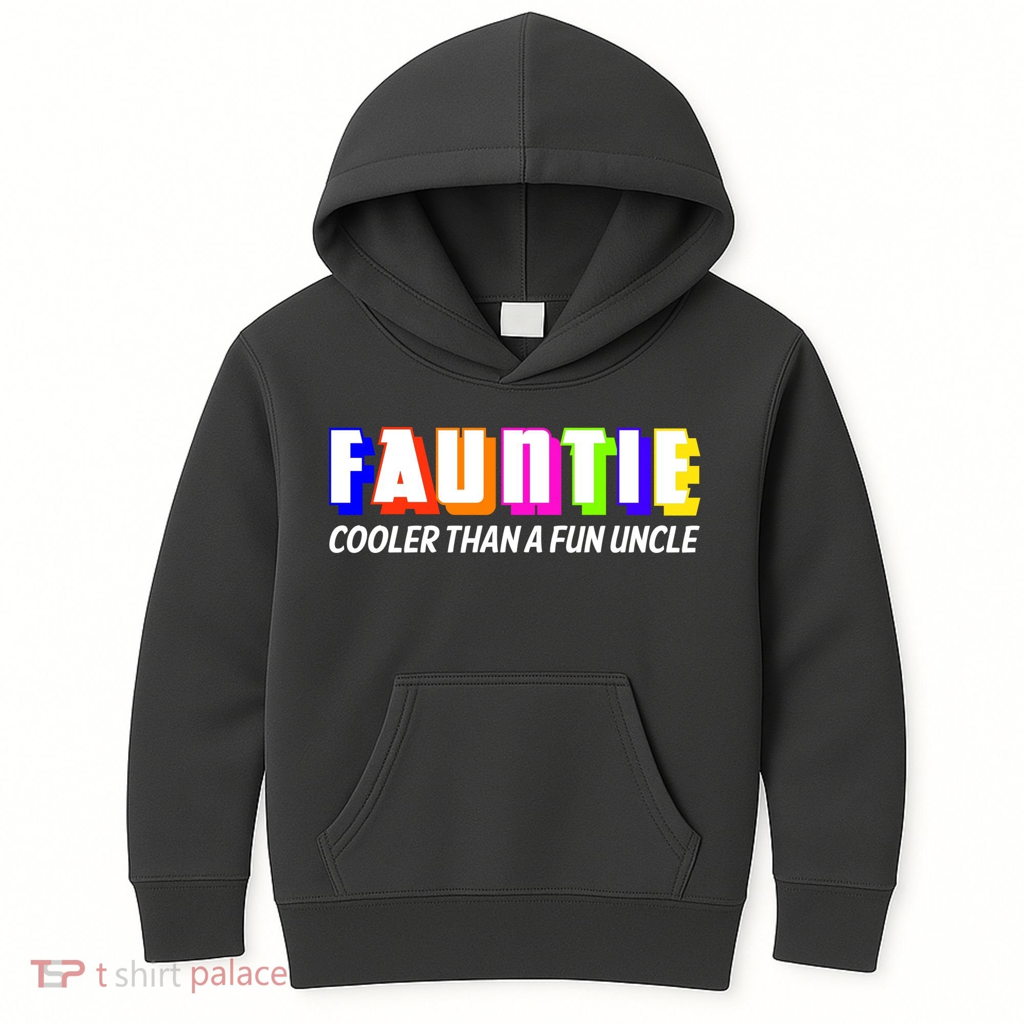 Fauntie Cooler Than a Fun Uncle Funcle Auntie Kids Hoodie