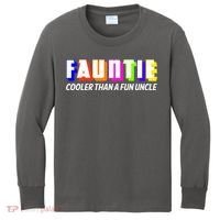 Fauntie Cooler Than a Fun Uncle Funcle Auntie Kids Long Sleeve Shirt thumb 0