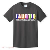 Fauntie Cooler Than a Fun Uncle Funcle Auntie Kids T-Shirt thumb 0