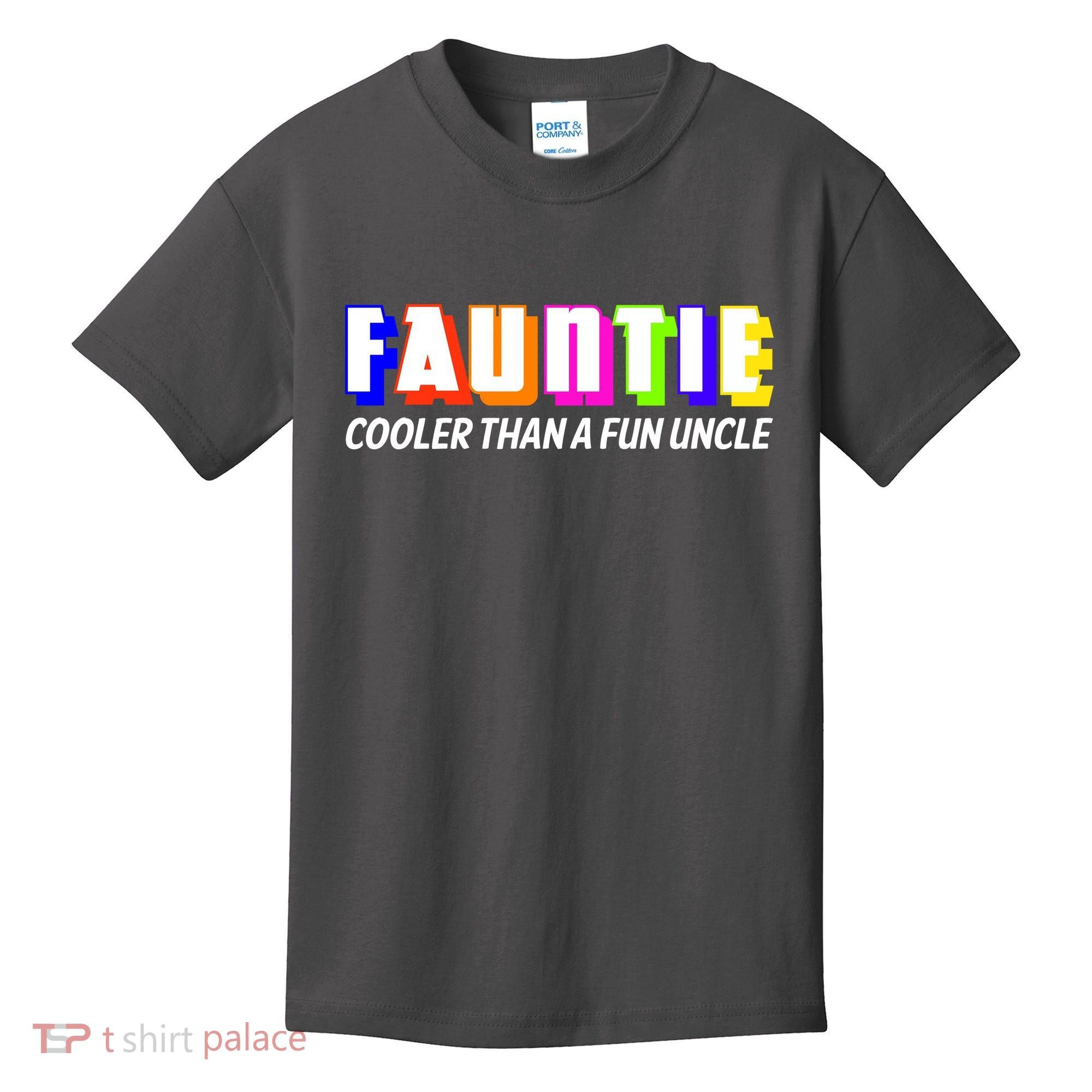 Fauntie Cooler Than a Fun Uncle Funcle Auntie Kids T-Shirt