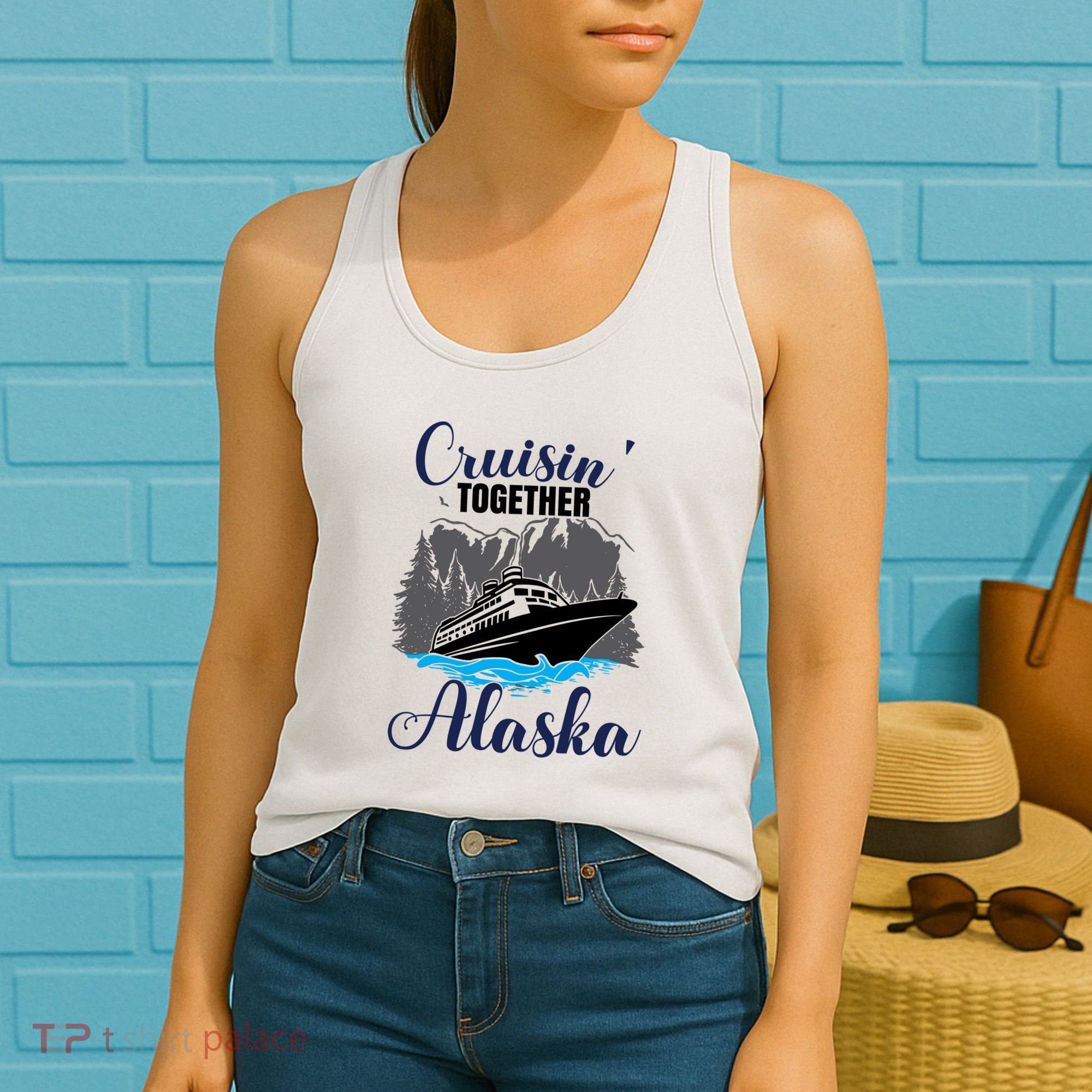 Funny Alaska Vacation Wildlife Cruisin' Together Alaska Gift Women's Tank Top