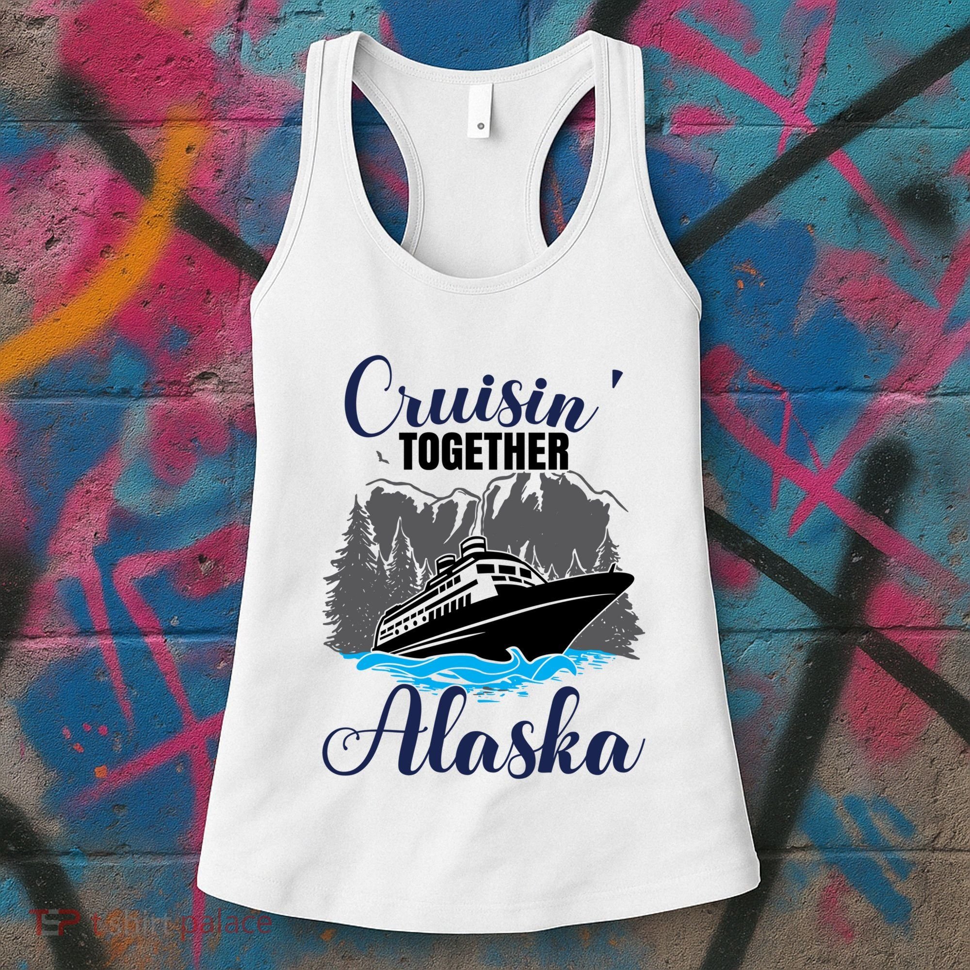 Funny Alaska Vacation Wildlife Cruisin' Together Alaska Gift Women's Tank Top