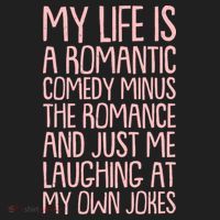Funny Anti Valentines Day My Life Is A Romantic Comedy Minus The Romance Beanie thumb 2