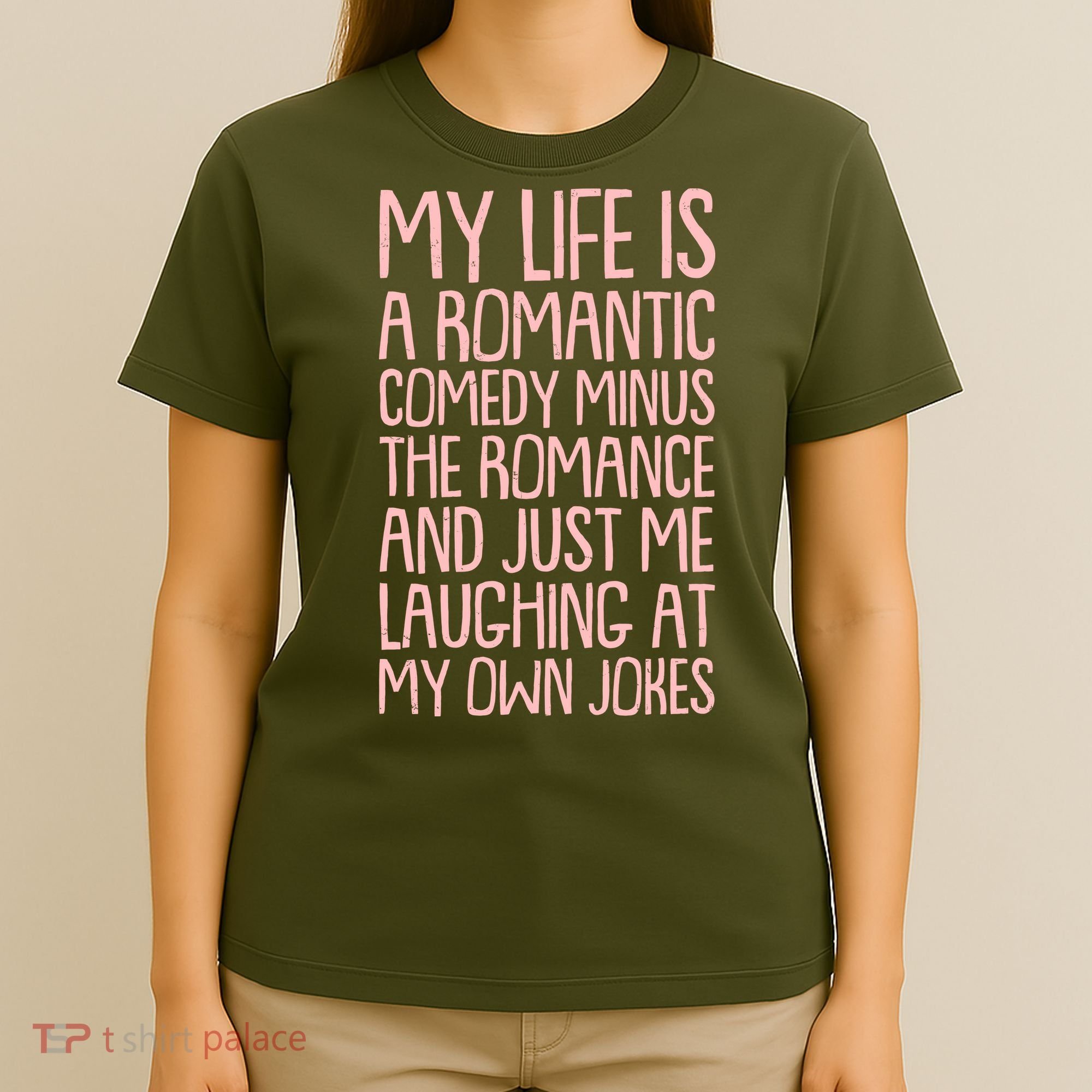 Funny Anti Valentines Day My Life Is A Romantic Comedy Minus The Romance T-Shirt