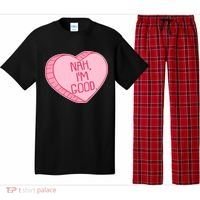 Funny Anti Valentines Day Nah I'm Good Candy Heart Pajama Set thumb 0